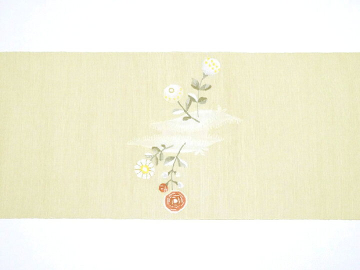 楽天市場】西陣織 都謹製 西陣帯 正絹 薄クリーム色 手織 手おり櫛織  