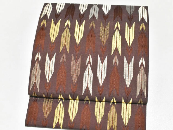 楽天市場】＜矢絣＞博多織 松装織物謹製 正絹 紋八寸名古屋帯【お仕立  