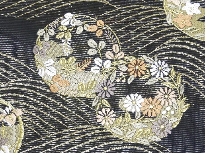 夏物 正絹西陣絽九寸名古屋帯 流水文様柄 お仕立て付き ro029 