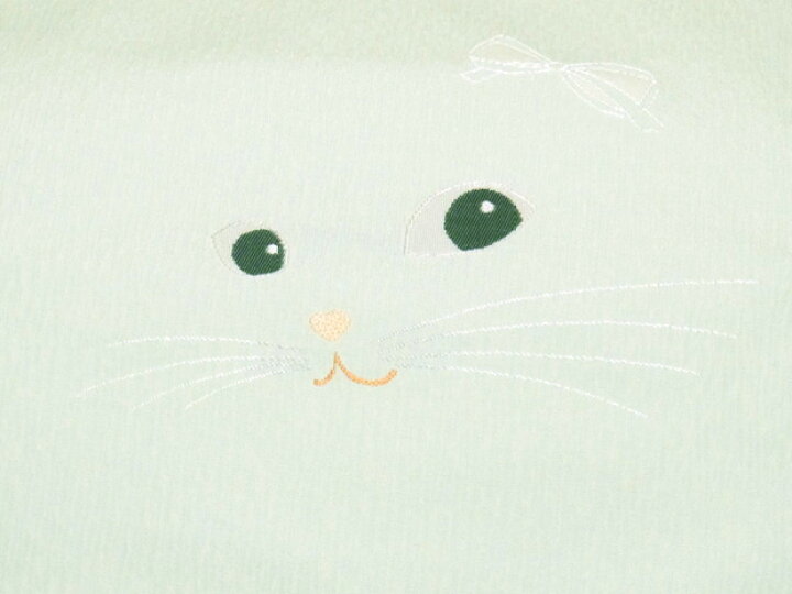 楽天市場】＜ねこ柄＞＜ミントグリーン系＞西陣織 木原織物謹製 正絹 