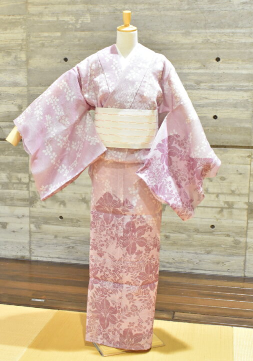 楽天市場】高級ゆかた＜絹紅梅絵羽小紋＞浴衣 日本橋 竺仙鑑製 女性用 