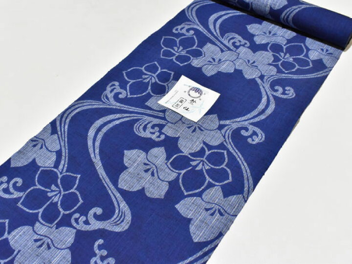 日本橋竺仙 波菊 習っ 綿つむぎ浴衣単品