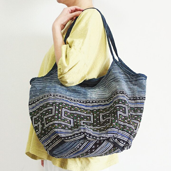 楽天市場】モン族 手刺繍 グラニーバッグ 12 大きめアジアンエスニック 