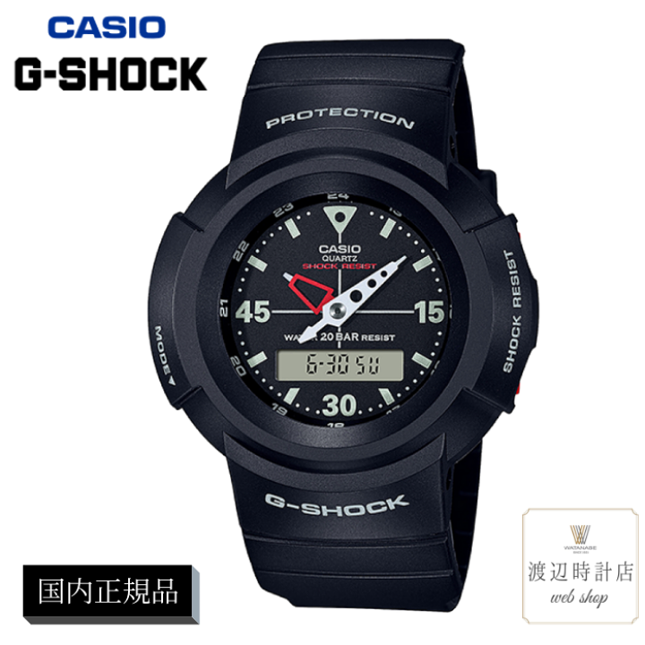 楽天市場 Gショック Gショック G Shock Aw 500e 1ejf アナログデジタル Aw 500 電池寿命7年 カジュアル ブラック ギフト マット ベストセラー スポーツ 国内正規品 創業100年の時計店 渡辺時計店 Web Shop
