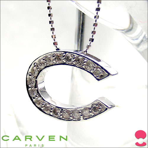 CARVEN（カルバン） K18WG ダイヤモンドペンダント