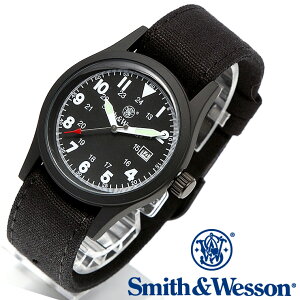 �X�~�X���E�F�b�\�� Smith & Wesson ���K�i �~���^���[�E�H�b�` �r���v �����Y MILITARY WATCH BLACK SWW-1464-BK �f�C�g�J�����_�[ ���t �L�����o�X�x���g �t���ւ��x���g�t�� �G���f�ڃu�����h �j���p 
