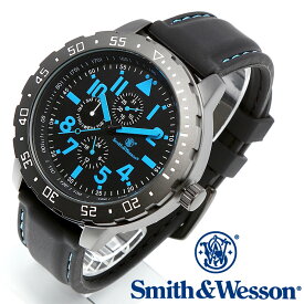 スミス＆ウェッソン Smith & Wesson 正規品 ミリタリーウォッチ 腕時計 メンズ CALIBRATOR WATCH SWW-877-BL デイデイトカレンダー 日付 曜日 マルチファンクション ウレタンベルト 雑誌掲載ブランド 男性用 時計 ブラック 黒 ブルー 青