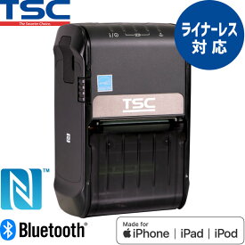 法人様限定 感熱プリンター Alpha-2R モバイルプリンター ライナーレスラベル専用 NFC対応 2年保証 Bluetooth USB MFi認証 コンパクト ALPHA-2R-BT-LN 小型プリンター TSC 業務用
