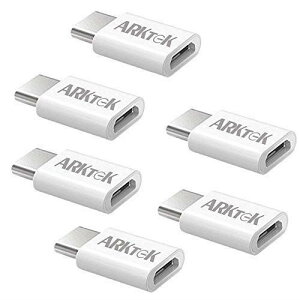 y6Zbgz USB-C A_v^ ARKTEK Micro USB  USB Type Cϊ A_v^ RlN^[ Ro[^[ f[^] [d MacBook 2017 Chormebook Pixel Sony XZ2 Ή (zCg) y6ZbgzzCg