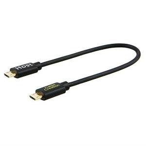 CableCreation Micro USB OTGP[u Micro USB (IX) - Micro USB (IX) reBP[u V[gUSB OTGoCfoCXA_v^ ubN 0.2m ubN(PVC)