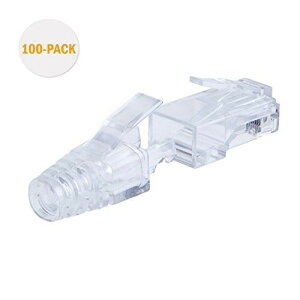 CableCreation RJ45RlN^ 100 یt[ht LANRlN^ Cat6/ Cat6a/ Cat5eΉ ߐ܂h~ [100-PACK]