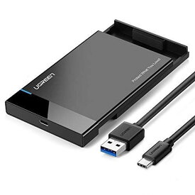 2.5インチ HDDケース SATA To USB C 3.1 Gen 2 外付ハードディスクケース 9.5mm/7mm厚両対応 UASP対応 6Gbps 簡単着脱 PC、Mac、レコーダー、XBox、PS4、PS4 pro、PS3、テレビ等適用 USB3.0ケーブル付属