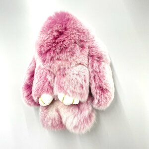 ラビットファー うさぎ チャーム キーホルダー [ レッキス ファー レッキスファー 毛皮 本皮 レディース バッグチャーム ギフト 母 女性 大人 かわいい ふわふわ 春 秋 冬 プレゼント 誕生日