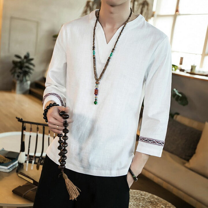 楽天市場 綿麻シャツ メンズ シャツ 7分袖 カジュアルシャツ リネンシャツ 麻シャツ ビジネスシャツ トップス シンプル 無地 春夏秋シャツ 新作 Winファッション