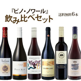 【送料無料】ピノ・ノワール飲み比べセット　750ml×6本