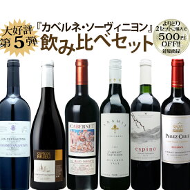 【大好評第5弾】カベルネ・ソーヴィニヨン飲み比べセット　750ml×6本　【よりどり2セットで500円引き】