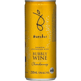 バロークス 缶ワイン　プレミアム バブリー　シャルドネ/バロークス　250ml (スパークリングワイン)(ギフト対応不可）缶ワイン