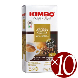 �y�P�[�X�����z�L���{�@KIMBO�@�G�X�v���b�\���@�S�[���h�@250g×10�� (�R�[�q�[��)