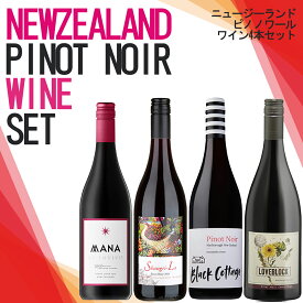 ニュージーランドピノノワール4本ワインセット ニュージーランドワイン ニュージーランド産ワイン 辛口 赤ワイン 飲み比べセット 家飲み 宅飲み ワインセット ワイン ピノノワール wine wain 父の日