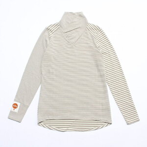 アウトレット ミップ ボーダー カシュクール ハイネック レディス 秋冬 長袖 起毛 ゴルフウェア サイクルウェア 街乗り ロング丈 カジュアル やわらかいストレッチ ロードバイク クロスバイ