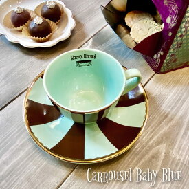 カップ＆ソーサー 【Carrousel Baby Blue・カルーセル BABY BLUE】 ティーパーティー 食器 かわいい お茶会 不思議の国のアリス