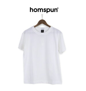 homspun(ホームスパン)天竺半袖TシャツS(レディースXLサイズ)M(メンズサイズ)6272