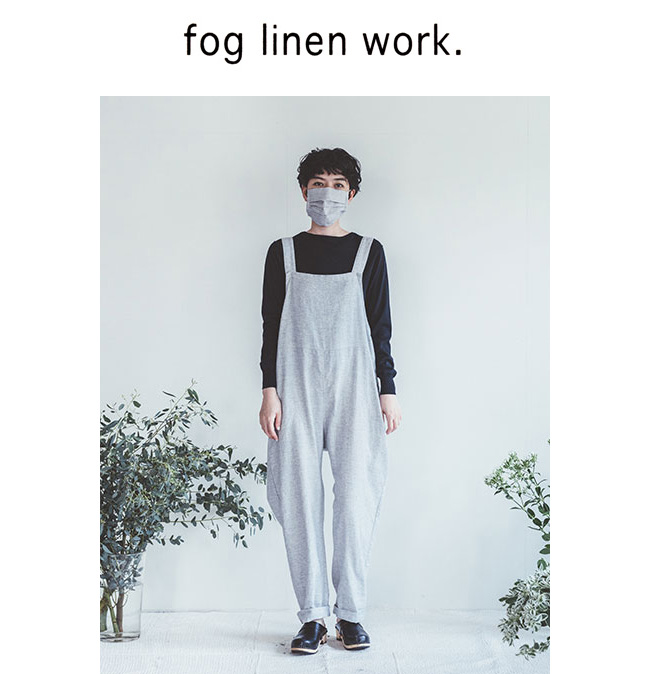 fog linen work フォグリネンワーク ベック　サロペット　ウールリネンホワイト LWA389-WWH | リシュ
