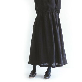 fog linen work フォグリネンワーク イチカ スカート ブラック ICHIKA SKIRT BLACK LWA569-17