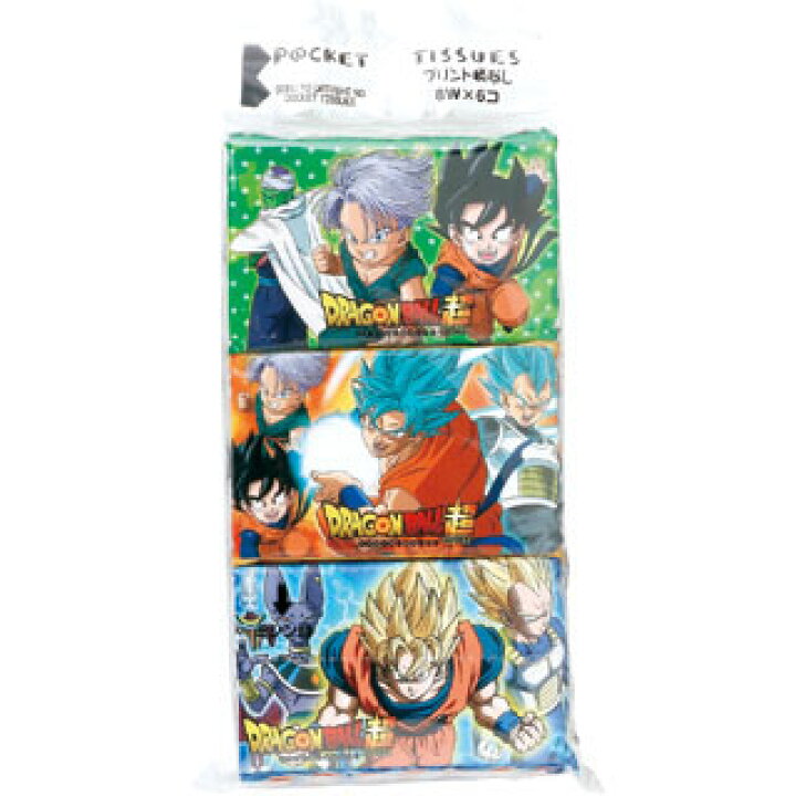 楽天市場】ポケットティッシュ ドラゴンボール超 6個セット : ワンダー 