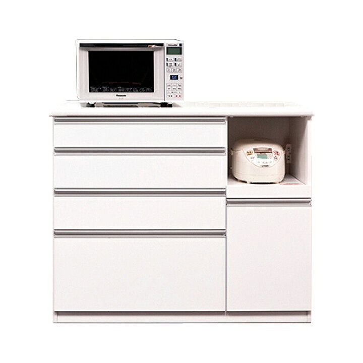 楽天市場】【設置無料】キッチンカウンター 完成品 幅120cm ホワイト 