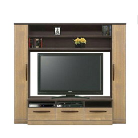 テレビ台 ハイタイプ 約幅200cm 収納付き ロータイプテレビボード TVボード てれび台 TV台 リビングボード AV収納 ブラウン ナチュラル