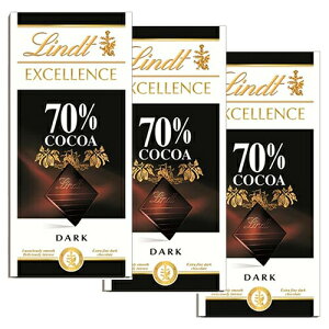 �����c Lindt �G�N�Z�����X 70�� �J�J�I 100g 3�_�Z�b�g �������݁@�`���R �`���R �r�^�[�`���R���[�g