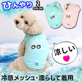 【メール便送料無料】【在庫処分特価】 犬 夏服 ひんやり 夏用 タンクトップ 伸縮性抜群 熱対策 犬の服 かわいい 小型犬 セール 春 秋 夏 涼しい COOL 夏用 ParisDog パリスドッグ 正規品 WSISTERS ダブルシスターズ ダブシス 【セイクールひんやり夏用タンクトップ】