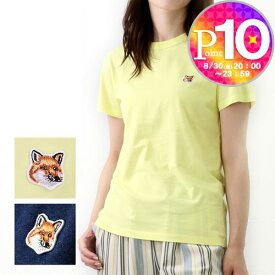 【3/30(土)0時～24時間限定ポイント10倍】 メゾンキツネ MAISON KITSUNE レディースTシャツ 【FOX HEAD PATCH CLASSIC：フォックスヘッド パッチ クラシック】 IW00112KJ0008 【ゆうパケ可】