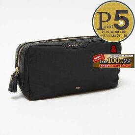 【5/23(木)20時～4時間限定ポイント5倍】 アニヤハインドマーチ ANYA HINDMARCH ポーチ LABELLED 152877 ブラック(BLACK)