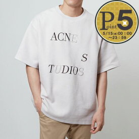 【4/24(水)20時～28時間限定ポイント5倍】 アクネストゥディオズ ACNE STUDIOS メンズ Tシャツ オーバーサイズ スウェットTシャツ BI0180 CSS PALE LILAC