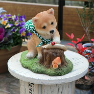 【お買い物マラソン・送料無料】柴犬置物 柴犬オブジェ かわいい柴犬 柴犬オブジェ オブジェ 庭 柴犬 柴…