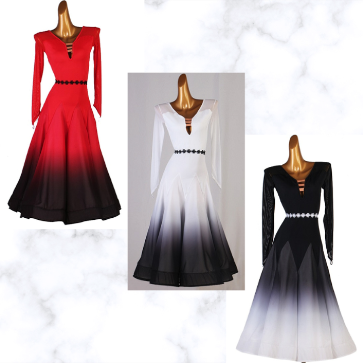 社交ダンス衣装 ラテンドレス ワンピース ラテン ダンス専用生地 練習着 社交ダンス ドレス ワンピース 大きい裾 モダン ラテン