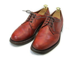 【中古】【送料無料】W.J.FRENCH&SON7 (26.0cm〜26.5cm) プレーントゥメンズシューズ 紳士 靴 ビジネス カジュアル メンテナンス済