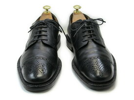 【中古】【送料無料】PAKERSON (パーカーソン)8 A / (26.5cm〜27.0cm) イタリア製・ストレートチップメンズシューズ 紳士 靴 ビジネス カジュアル メンテナンス済