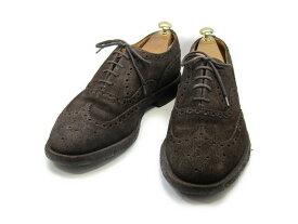 【中古】【送料無料】Church's (チャーチ)90 F / (27.5cm〜28.0cm) イギリス製・ウイングチップメンズシューズ 紳士 靴 ビジネス カジュアル メンテナンス済