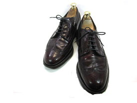 【中古】【送料無料】FLORSHEIM (フローシャイム)7 EE / (24.5cm〜25.0cm) アメリカ製・ウイングチップメンズシューズ 紳士 靴 ビジネス カジュアル メンテナンス済