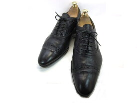 【中古】【送料無料】MAURO GRIFONI42 / (27.0cm〜27.5cm) ストレートチップメンズシューズ 紳士 靴 ビジネス カジュアル メンテナンス済