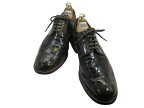 【中古】【送料無料】GRENSON (グレンソン)9.5 (28.0cm〜28.5cm) イギリス製・ウイングチップレザーシューズメンズシューズ 紳士 靴 ビジネス カジュアル メンテナンス済