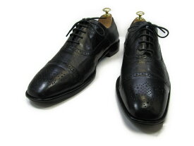 【中古】【送料無料】-43 / (28.0cm〜28.5cm) イタリア製・ストレートチップメンズシューズ 紳士 靴 ビジネス カジュアル メンテナンス済