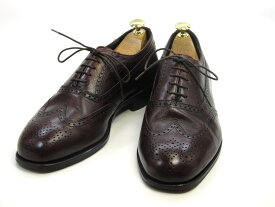 【中古】【送料無料】FLORSHEIM7 / (25.5cm〜26.0cm) ウイングチップメンズシューズ 紳士 靴 ビジネス カジュアル メンテナンス済