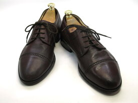 【中古】【送料無料】BALLY (バリー)7.5 EEE / (25.5cm〜26.0cm) イタリア製・ストレートチップメンズシューズ 紳士 靴 ビジネス カジュアル メンテナンス済