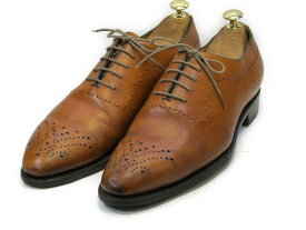 【中古】【送料無料】CROWN (クラウン)40/250 (25.0cm〜25.5cm) デザインプレーントゥメンズシューズ 紳士 靴 ビジネス カジュアル メンテナンス済