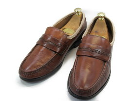【中古】【送料無料】GIORGIO FERRI (ジョルジョ・フェリー)　42 / (25.5cm〜26.0cm) イタリア製・ローファーメンズシューズ 紳士 靴 ビジネス カジュアル メンテナンス済