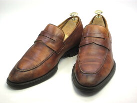 【中古】【送料無料】MAGNANNI (マグナーニ)7 / (25.0cm〜25.5cm) スペイン製・スリッポンメンズシューズ 紳士 靴 ビジネス カジュアル メンテナンス済